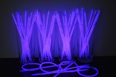 8 inch Premium Purple Glow Stick Bracelets- 100 per package